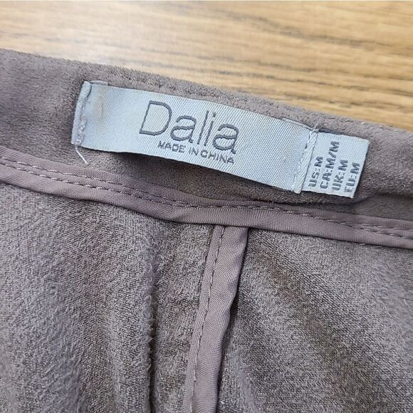 Dalia Taupe Faux Suede Drape Jacket Womens size Medium - Picture 6 of 7